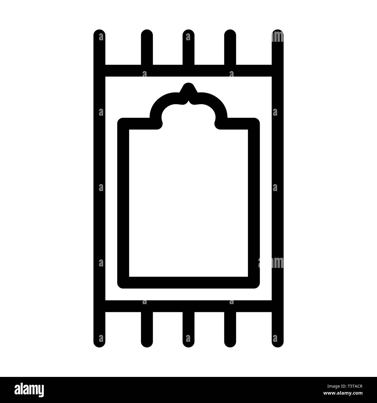 Ramadan Carpet Rug Tapestry Islam Religion Culture Vector Line Icons ...