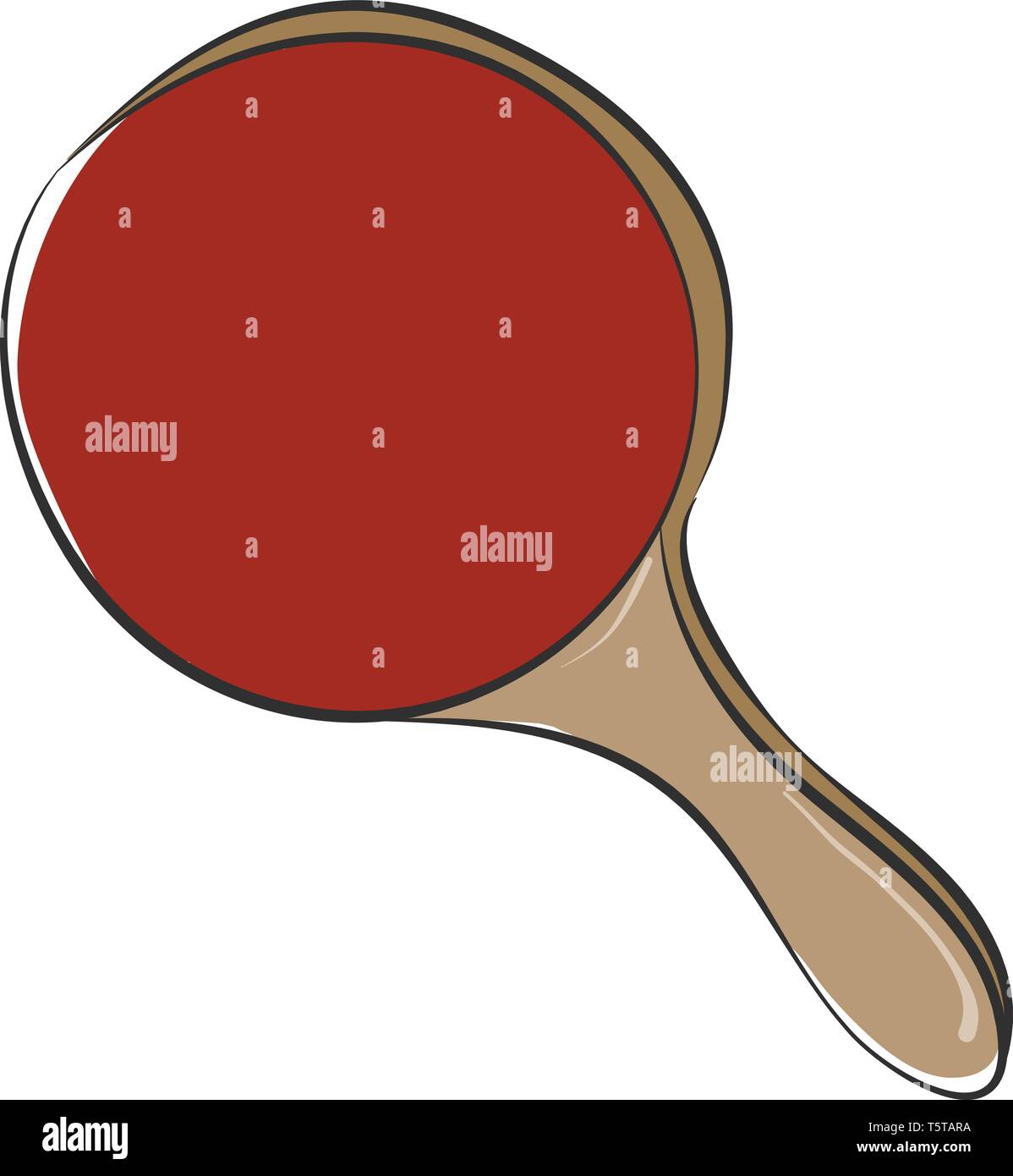 Clipart of a red table tennis racket with a brown handle is ready to hit a  tennis ball while played by the player vector color drawing or illustration  Stock Vector Image &