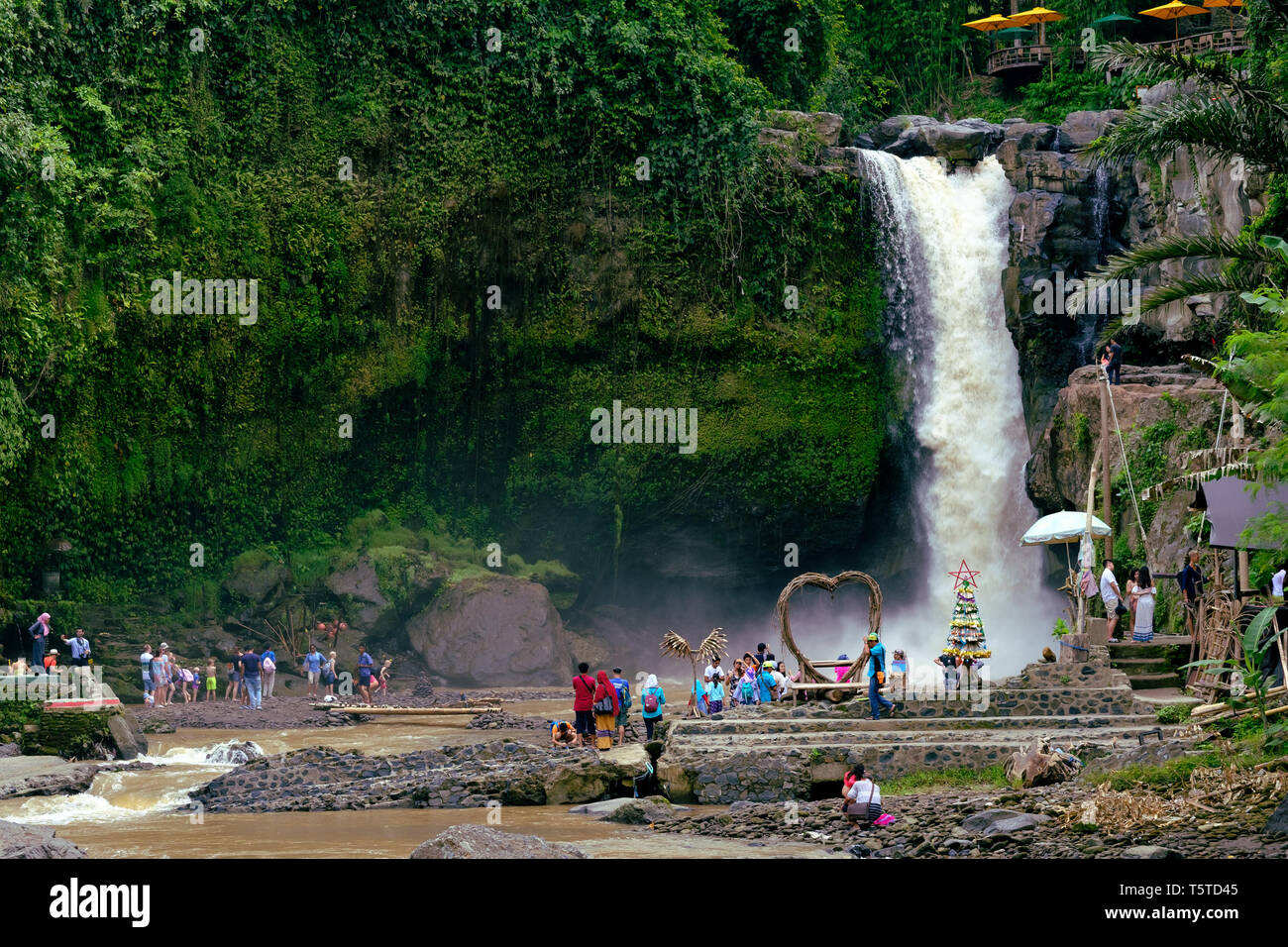 Tegenungan Waterfall is a waterfall in Bali, Indonesia and is located at  the Tegenungan Kemenuh village, in Gianyar, North from the capital Denpasar  Stock Photo - Alamy