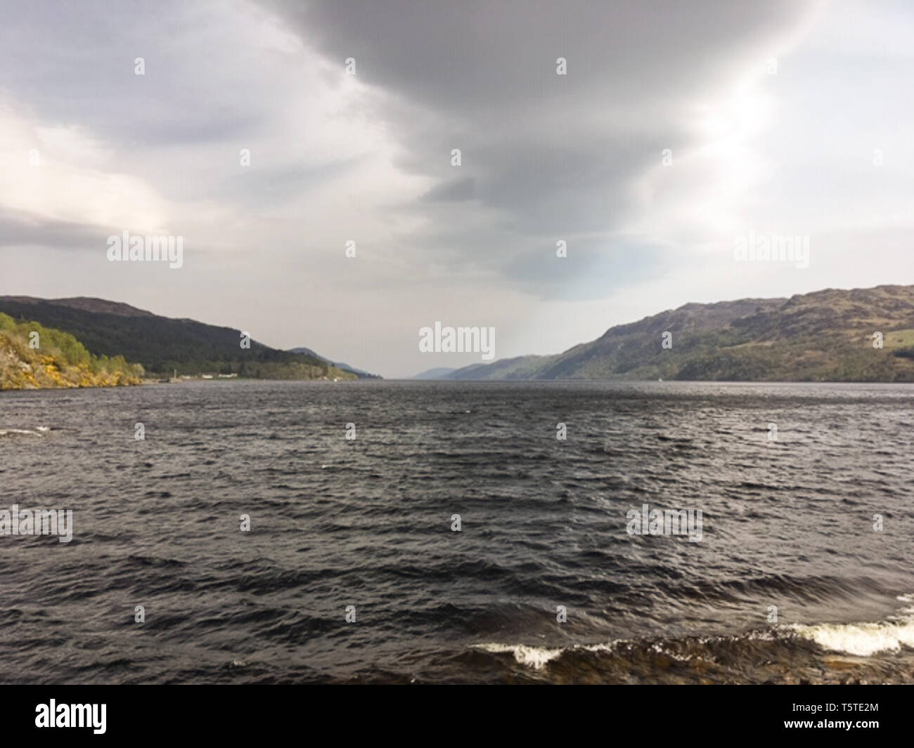 Clouds over Loch Ness, Scottish Highlands Stock Photo