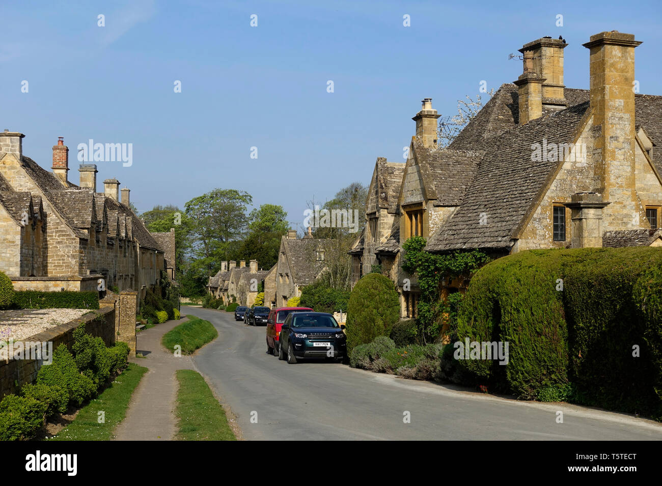 The village of Stanton in Gloucestershire, the Cotswolds England Stock Photo