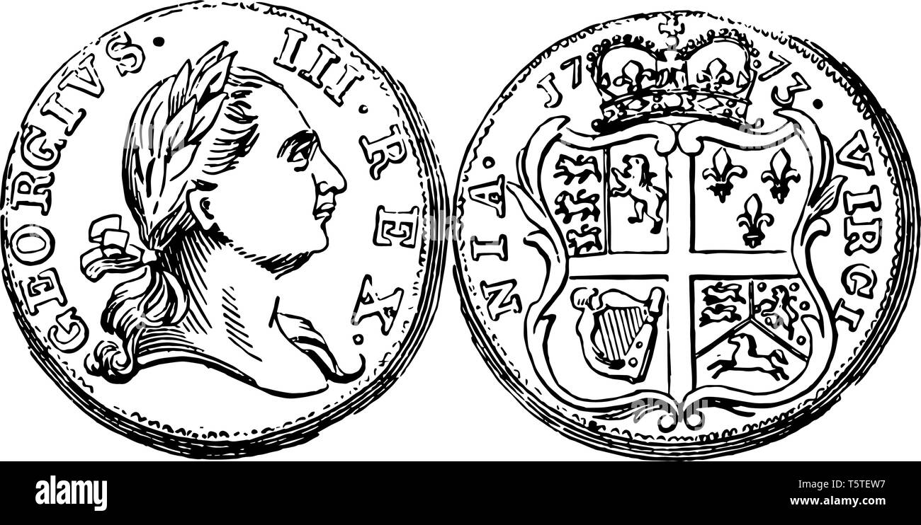 Half pence coin Stock Vector Images Alamy