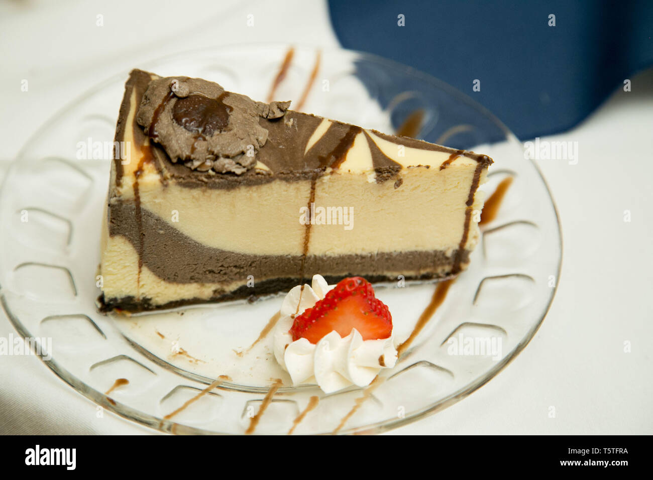 cheese cake dessert for guests at a celebarion Stock Photo