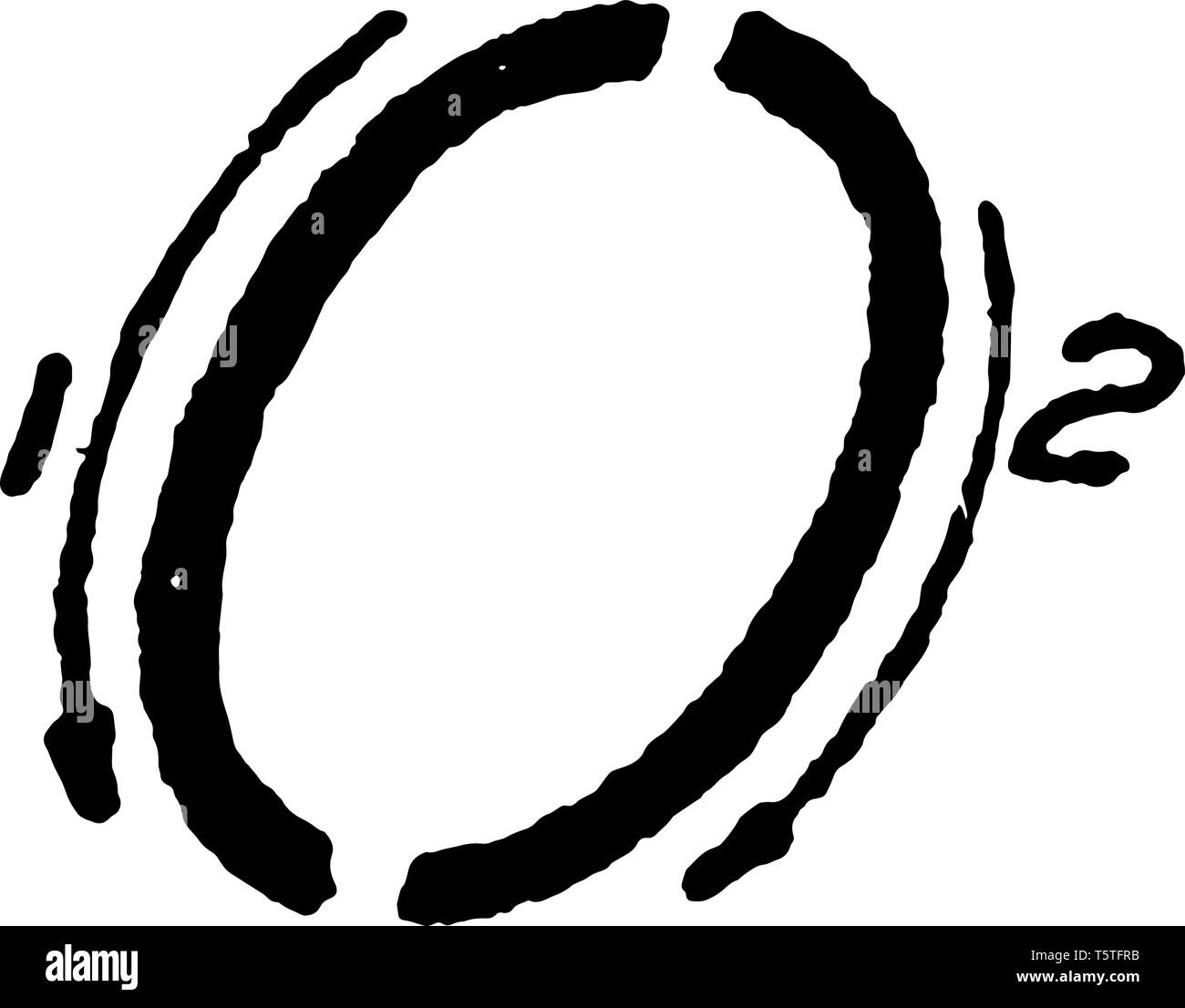 This Is An Image Of The Writing Of The Capital Number Inclined 0 With