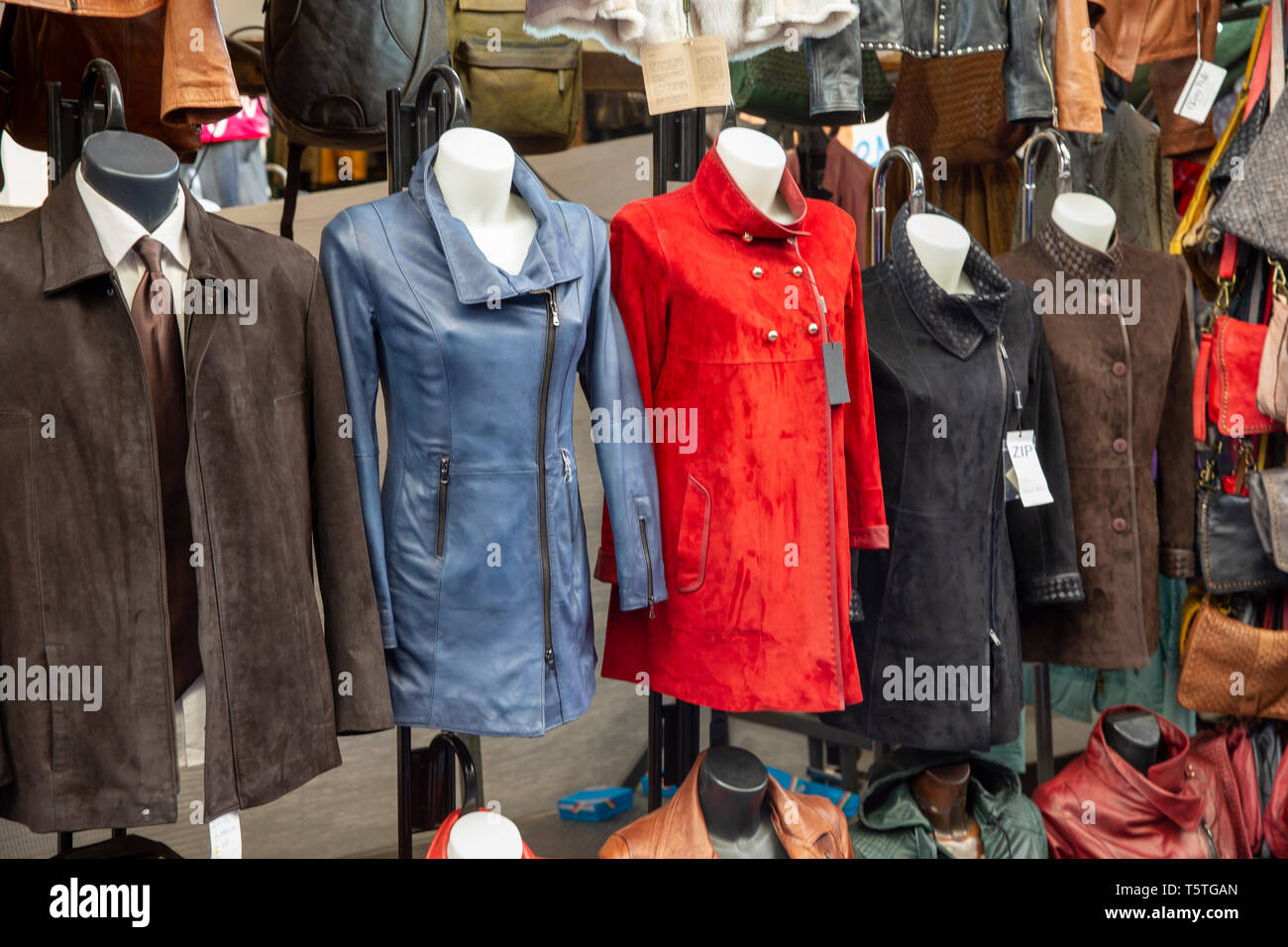Florence leather coat hires stock photography and images Alamy