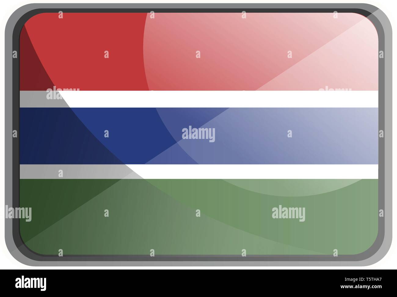 Vector illustration of Gambia flag on white background Stock Vector ...