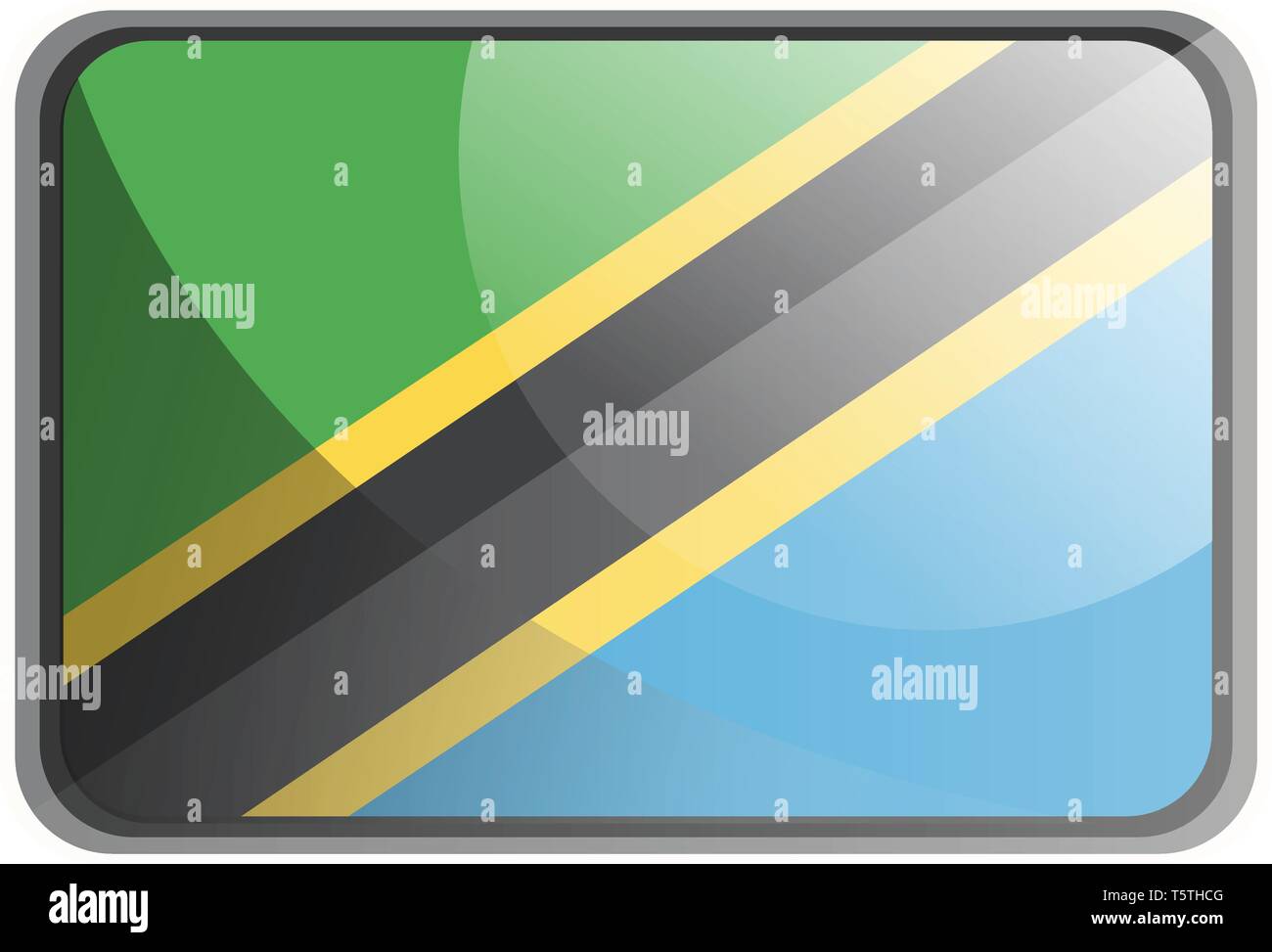 Vector illustration of Tanzania flag on white background Stock Vector ...
