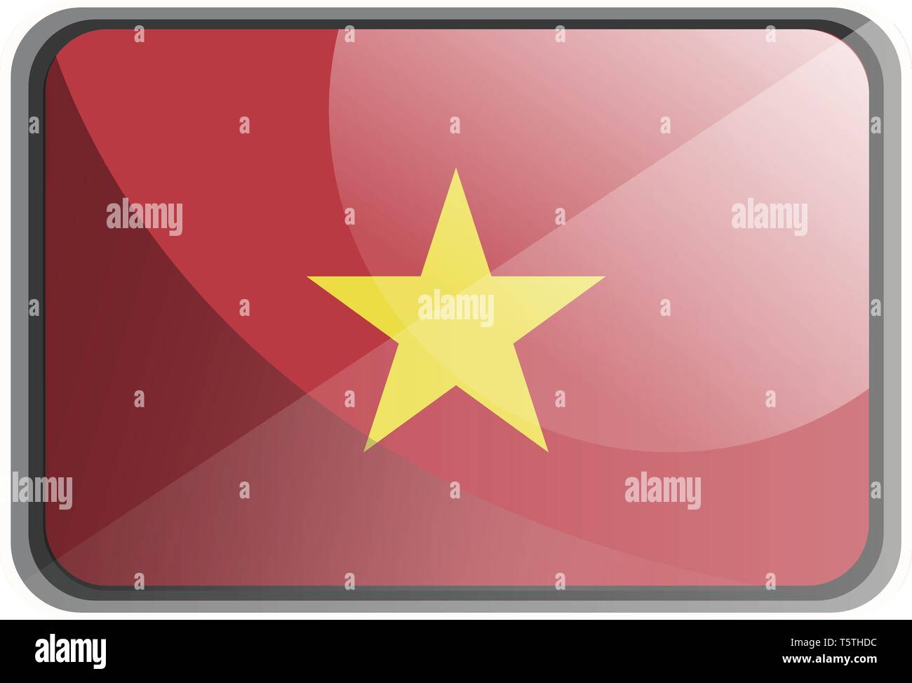 Vector illustration of Vietnam flag on white background Stock Vector ...