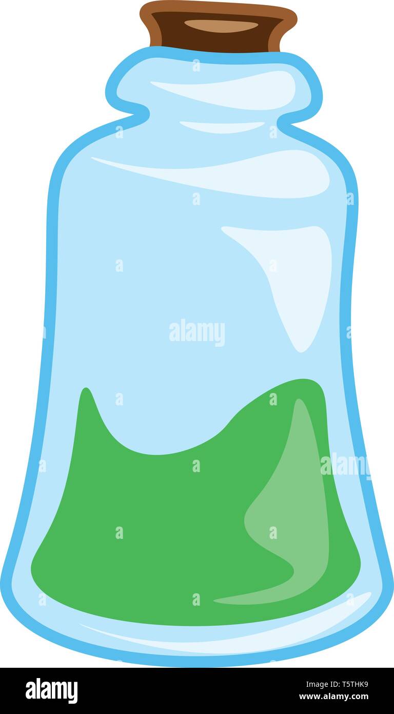 A flask containing elixir vector color drawing or illustration Stock ...