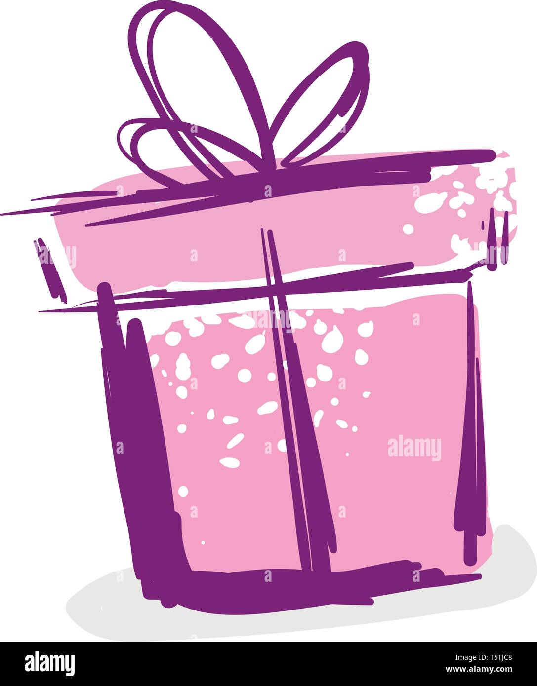 Подарок фиолетовый рисунок