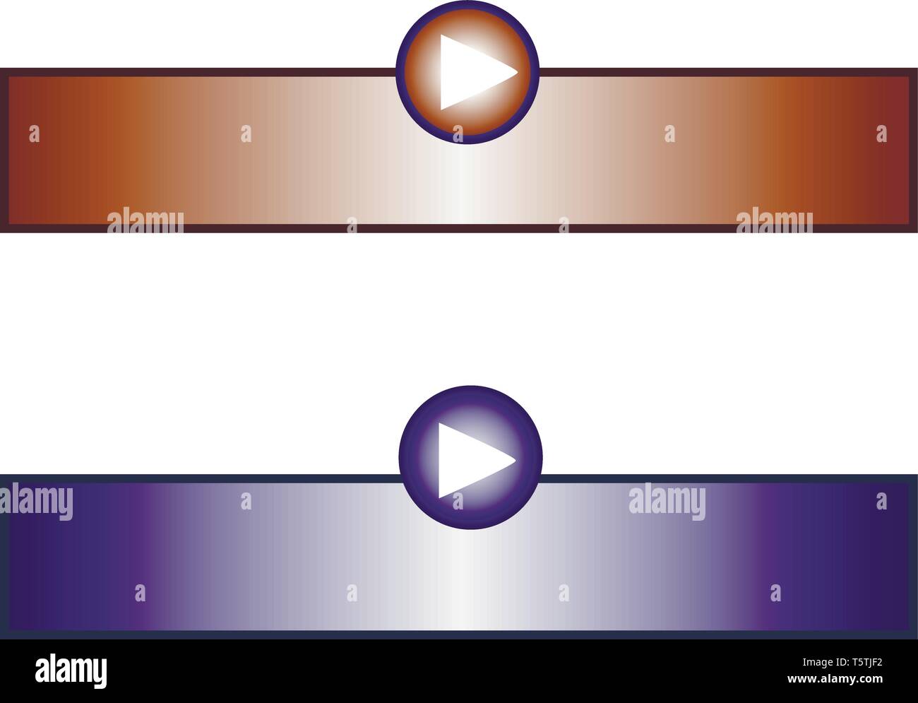 Play sign button vector or color illustration Stock Vector