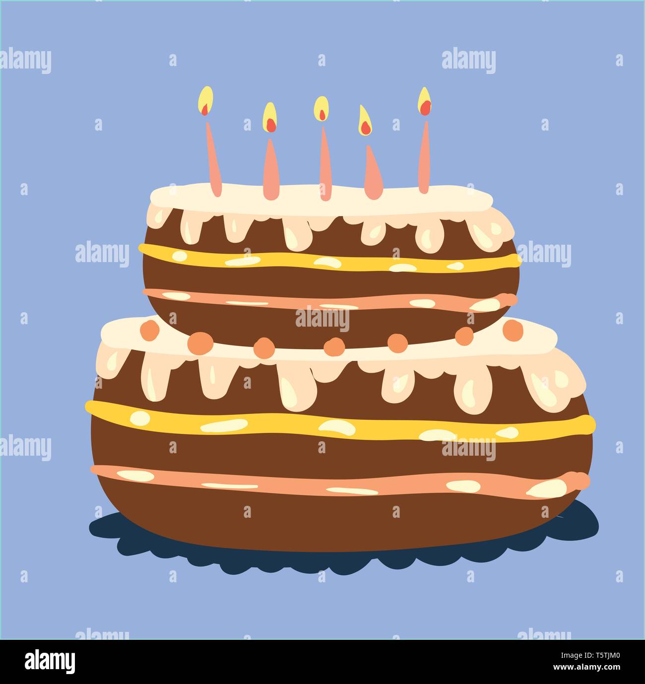Birthday cake candles blow Stock Vector Images - Alamy