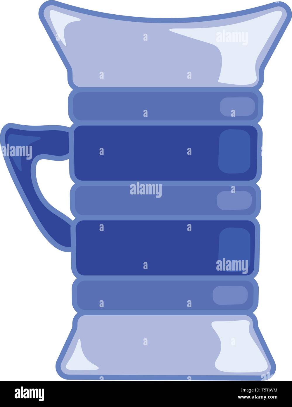 A blue cup for drinking vector or color illustration Stock Vector Image ...