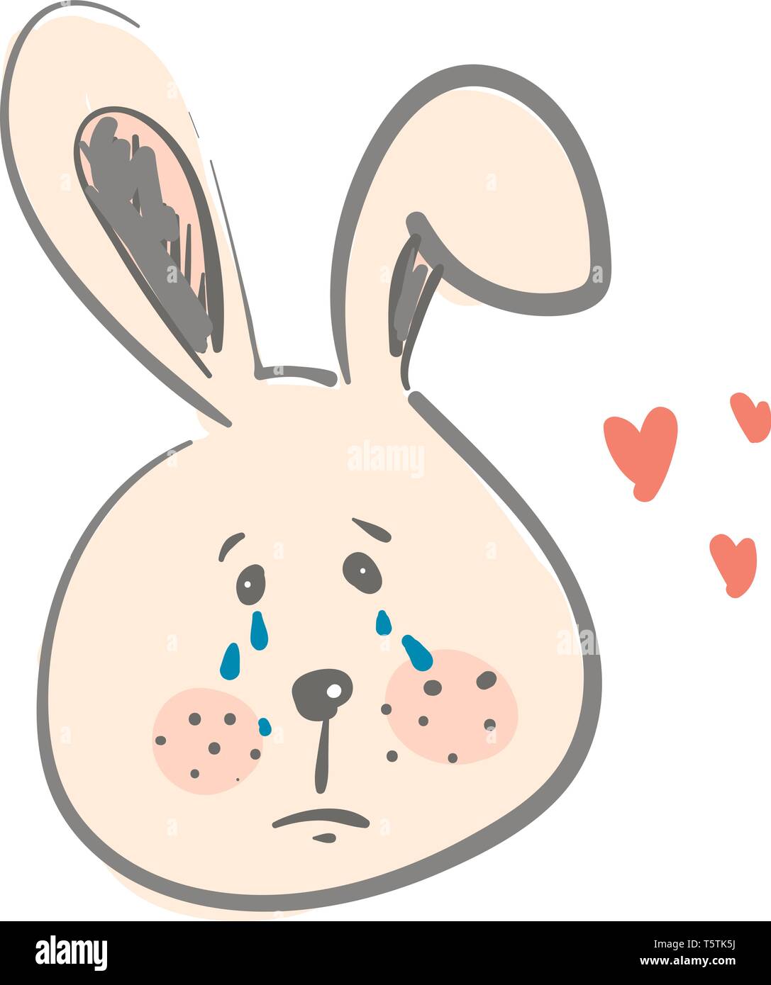 A broken heart hare vector or color illustration Stock Vector Image ...