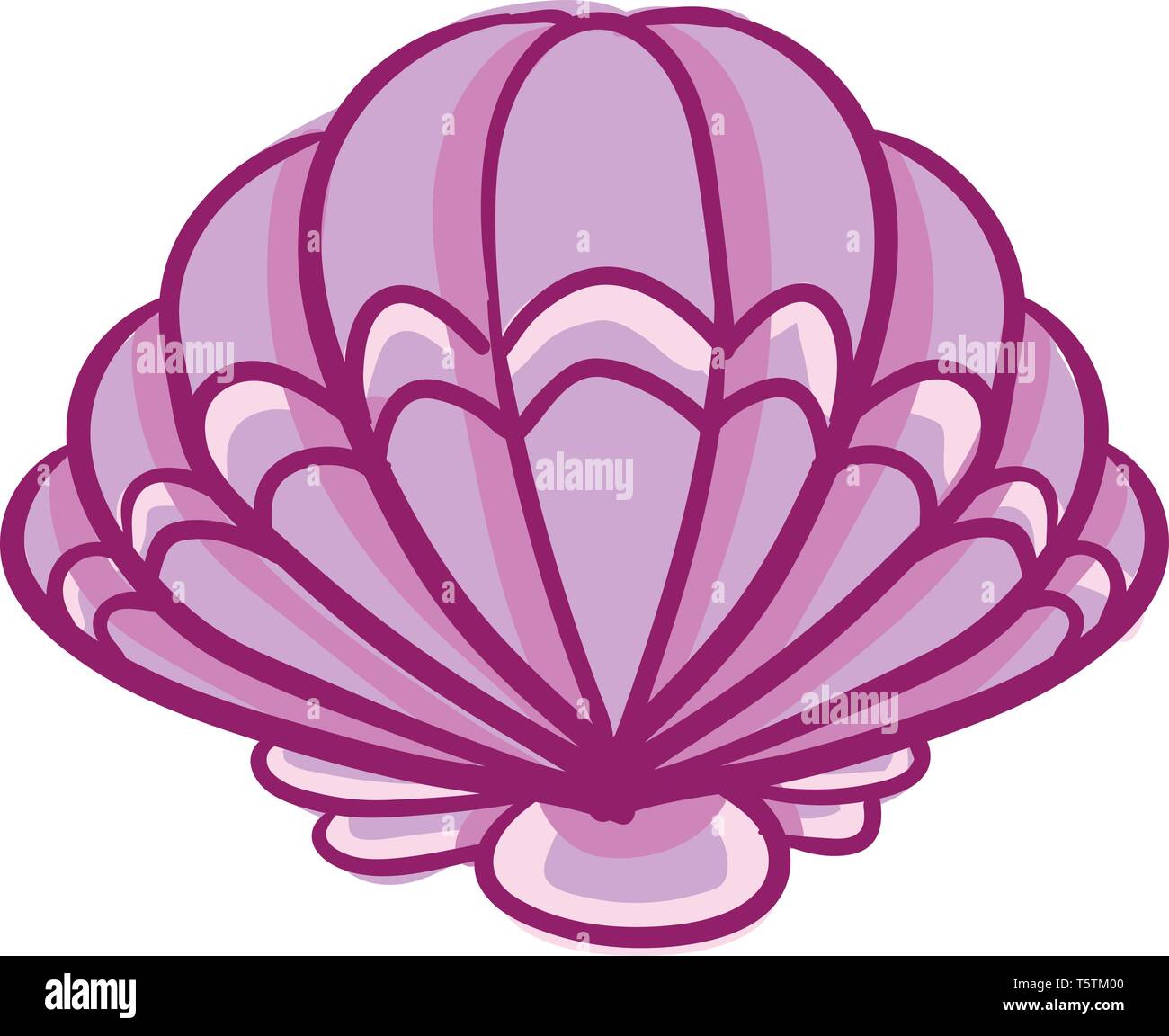 Pink Clam Shell Clip Art