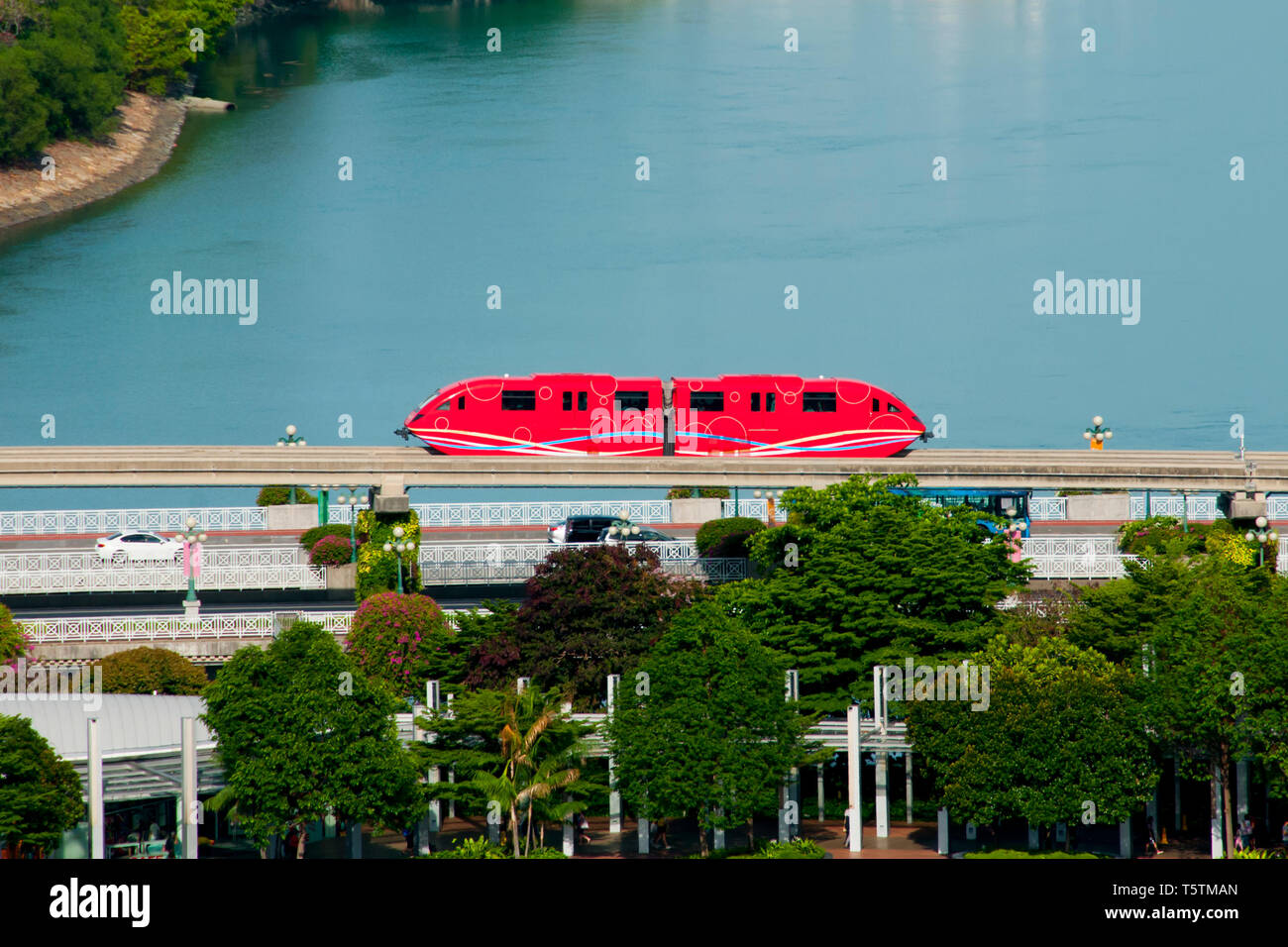 Sentosa Island Monorail - Singapore Stock Photo