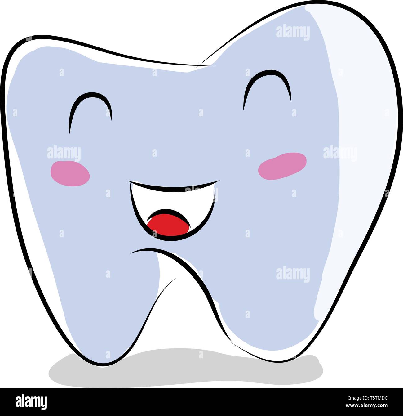 Cartoon of a smiling tooth vector illustration on white background ...