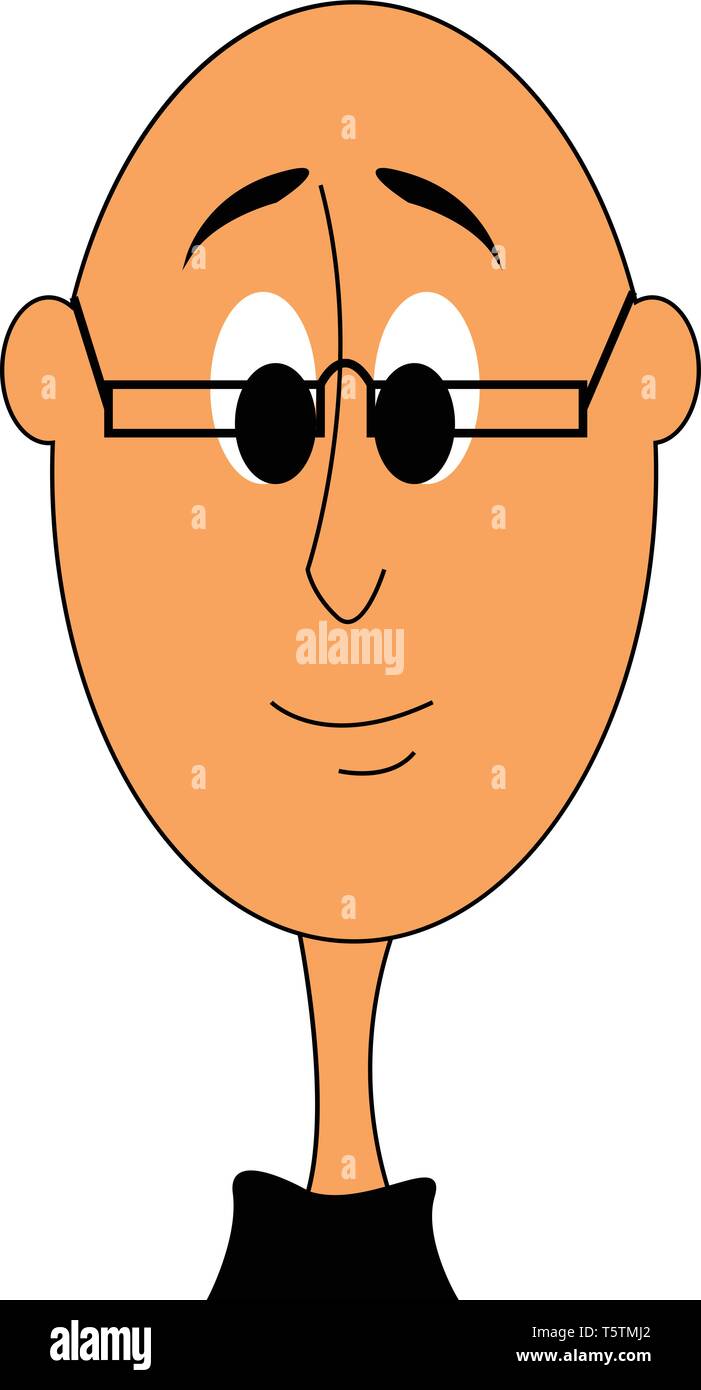 Bald Man Cartoon Face