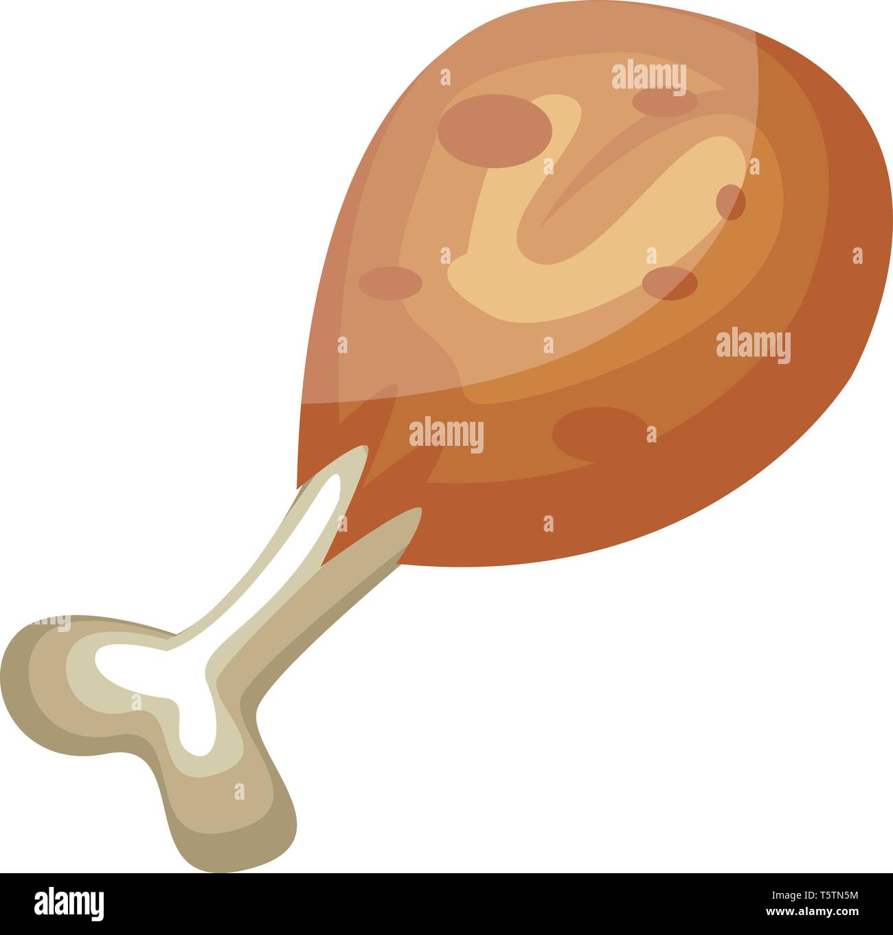 A Chicken Leg Piece Vector Color Drawing Or Illustration Stock Vector Image Art Alamy