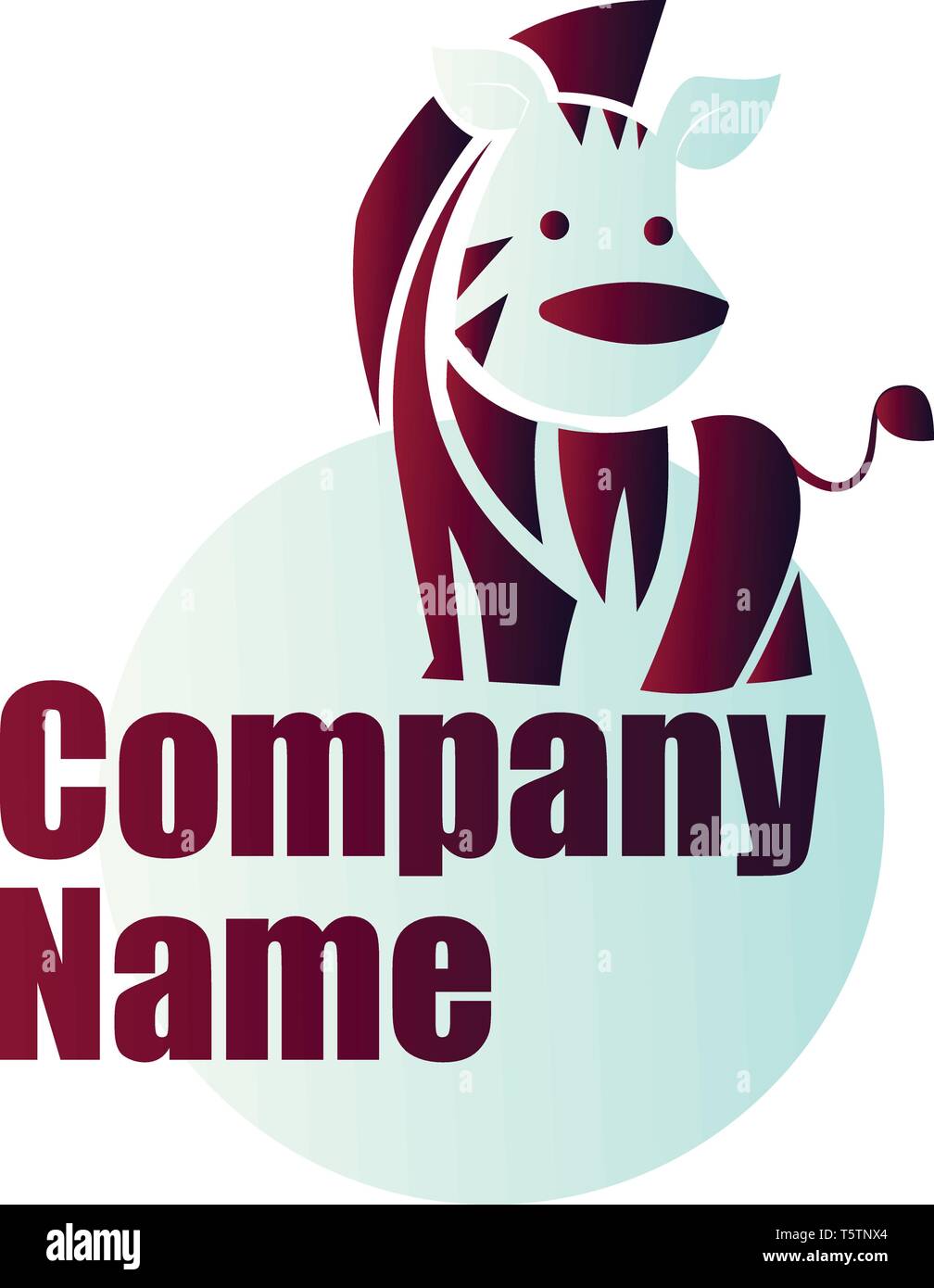Modern style zebra vector logo design on a white background Stock ...