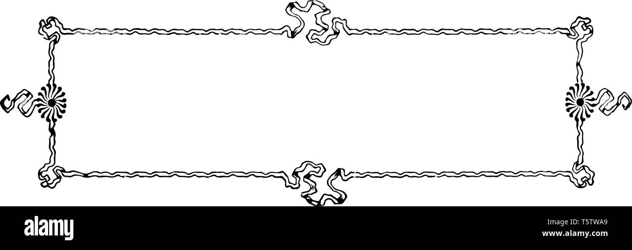 Ribbon Banner Is A Ancient Craft Work Vintage Line Drawing Or