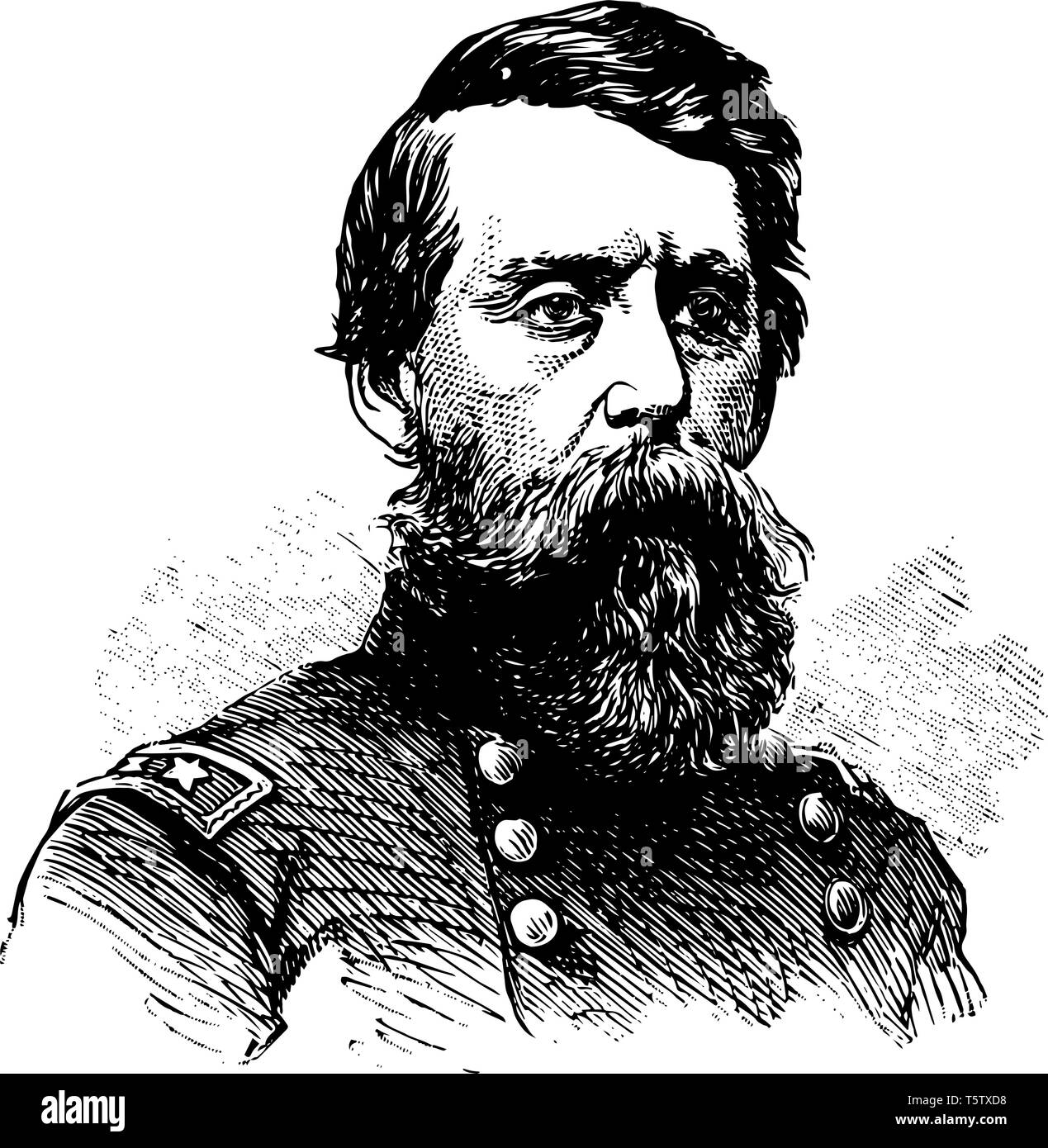 Jefferson C. Davis 1828 to 1879 he was a officer of the United States Army during the American civil war and first commander of the department of Alas Stock Vector