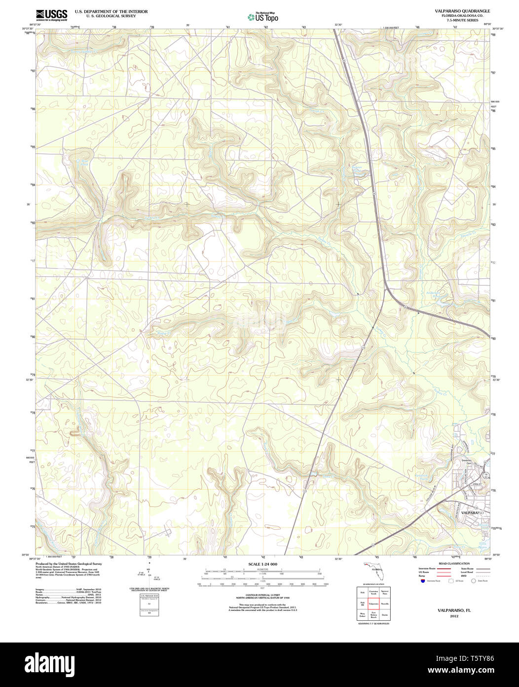 Valparaiso florida map hires stock photography and images Alamy