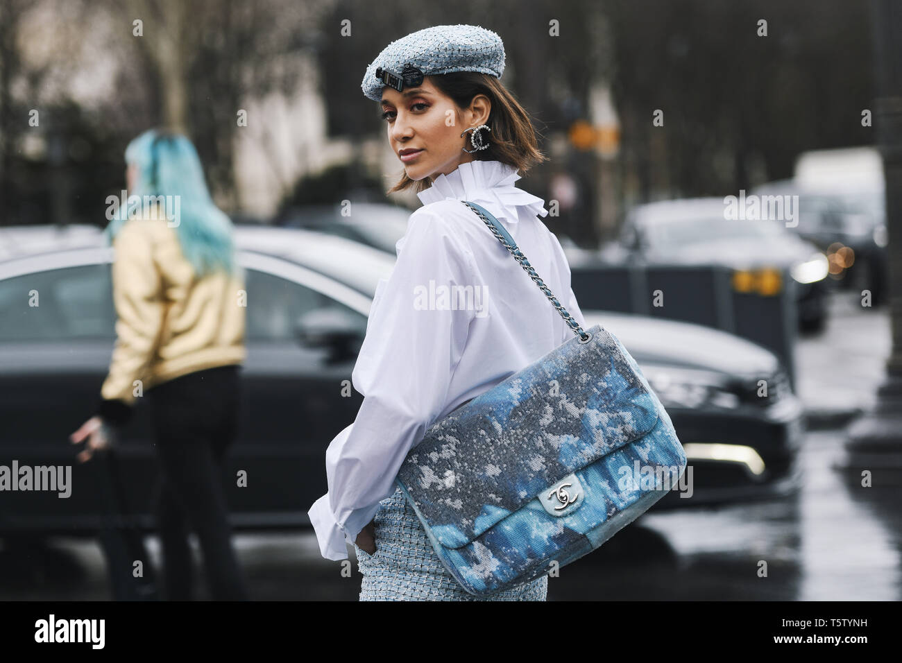 Paris, France - March 5, 2019: Street style outfit - Solange Smith