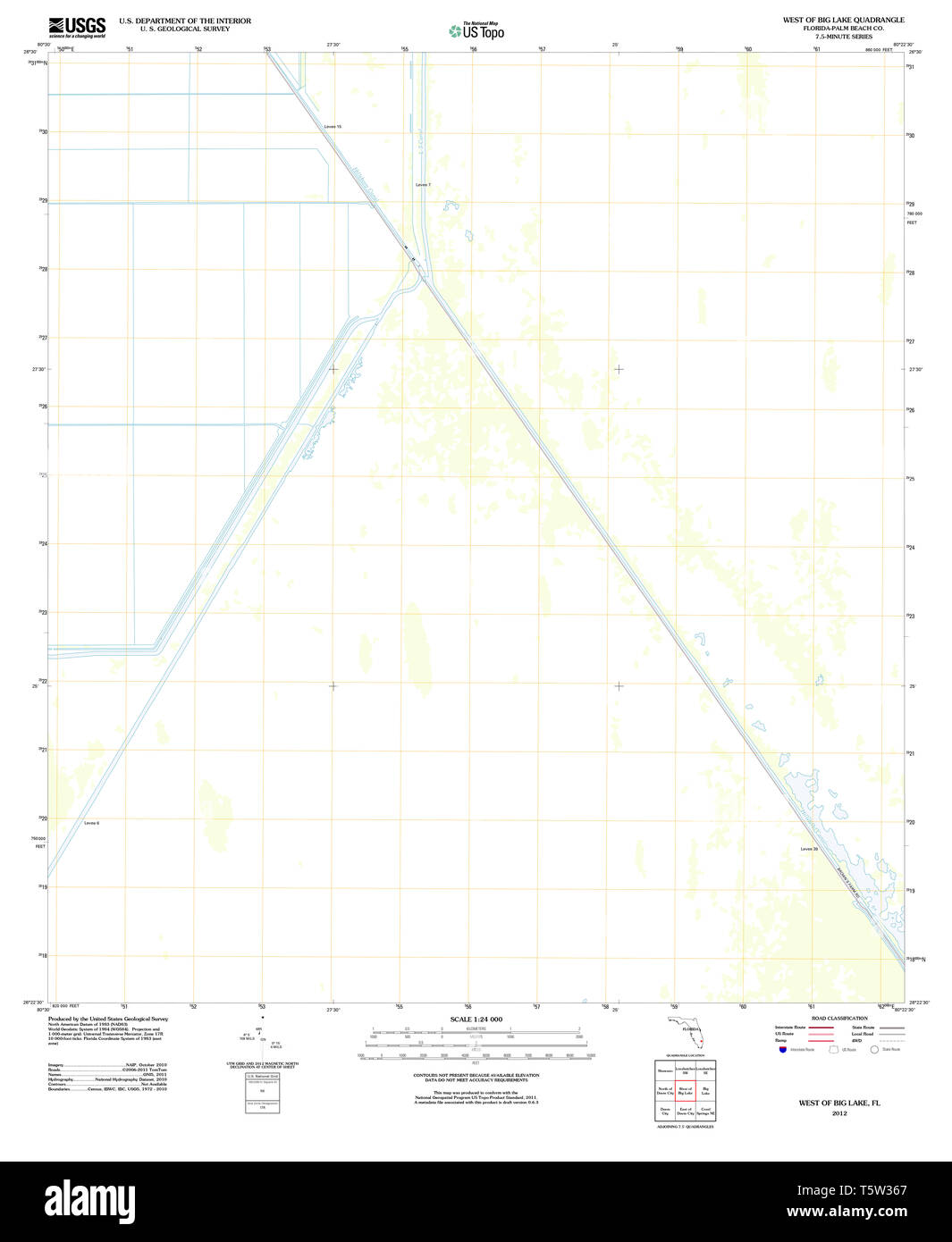 USGS TOPO Map Florida FL West of - Usgs Topo Map Florida Fl West Of Big Lake 20120709 Tm Restoration T5W367