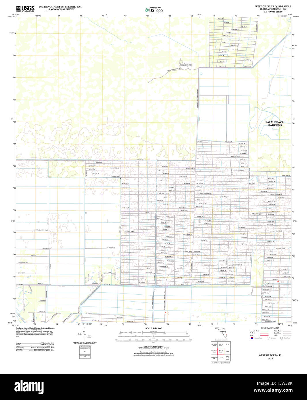 USGS TOPO Map Florida FL West of - Usgs Topo Map Florida Fl West Of Delta 20120718 Tm Restoration T5W38K 