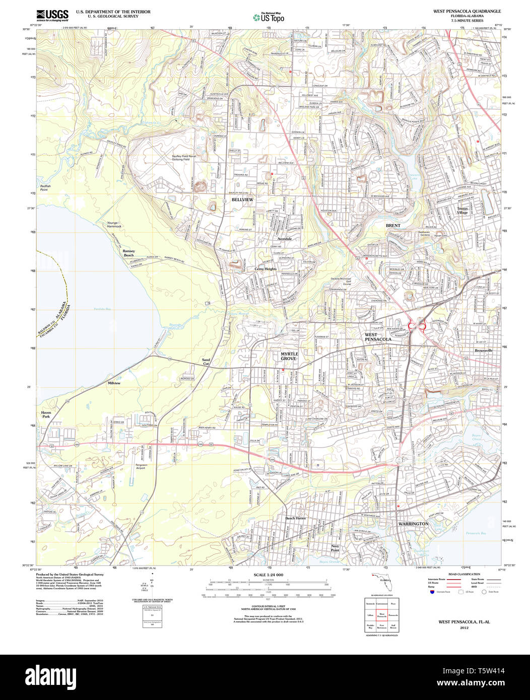 Pensacola florida map hires stock photography and images Alamy