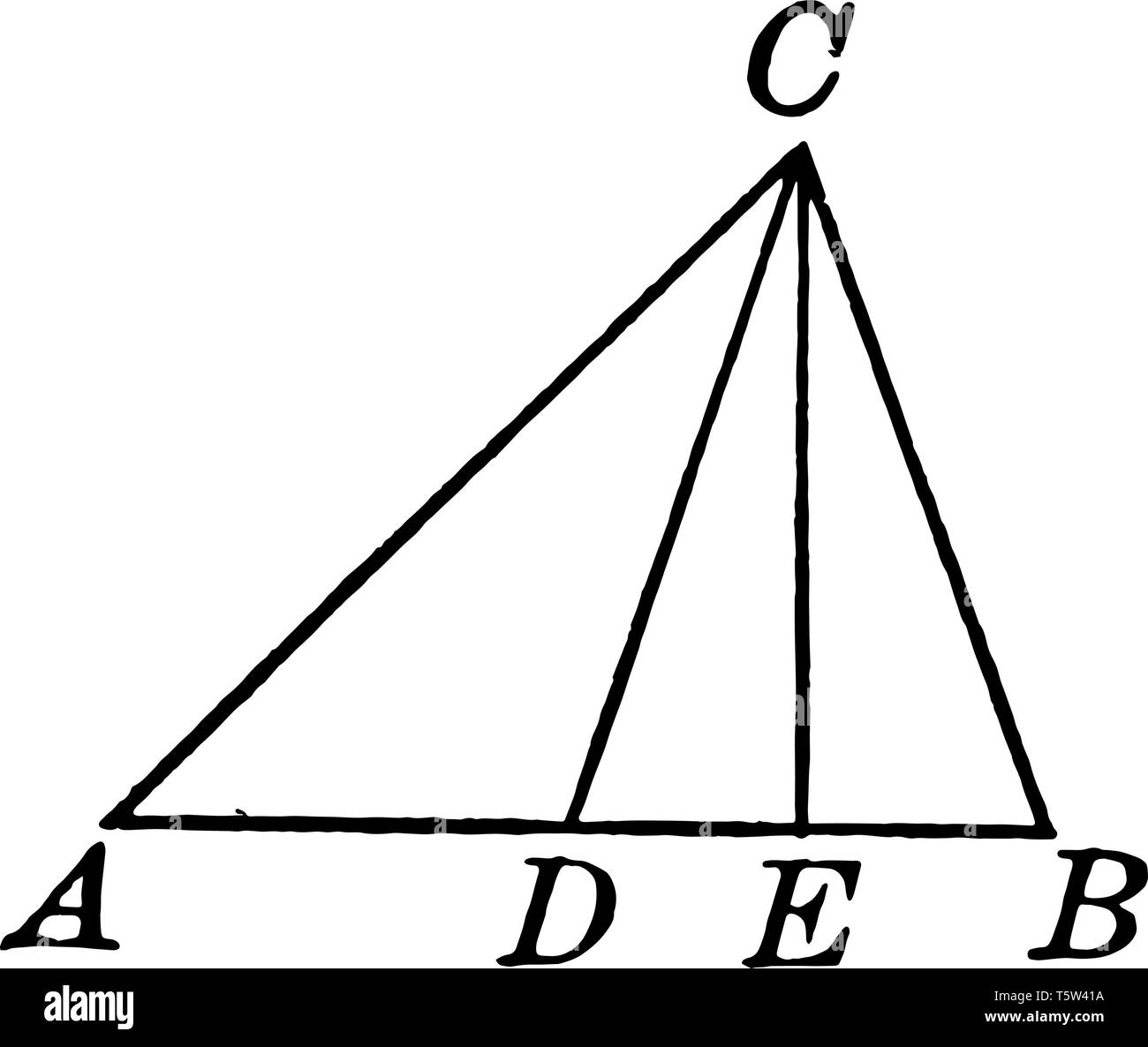 An image showing a triangle with medians. In this image, three