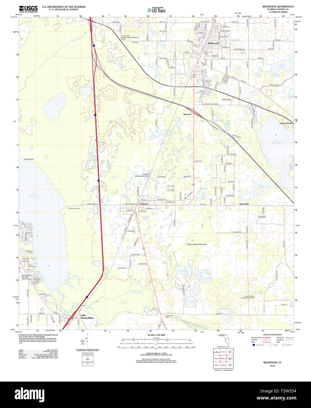 Map of wildwood florida hi-res stock photography and images - Alamy