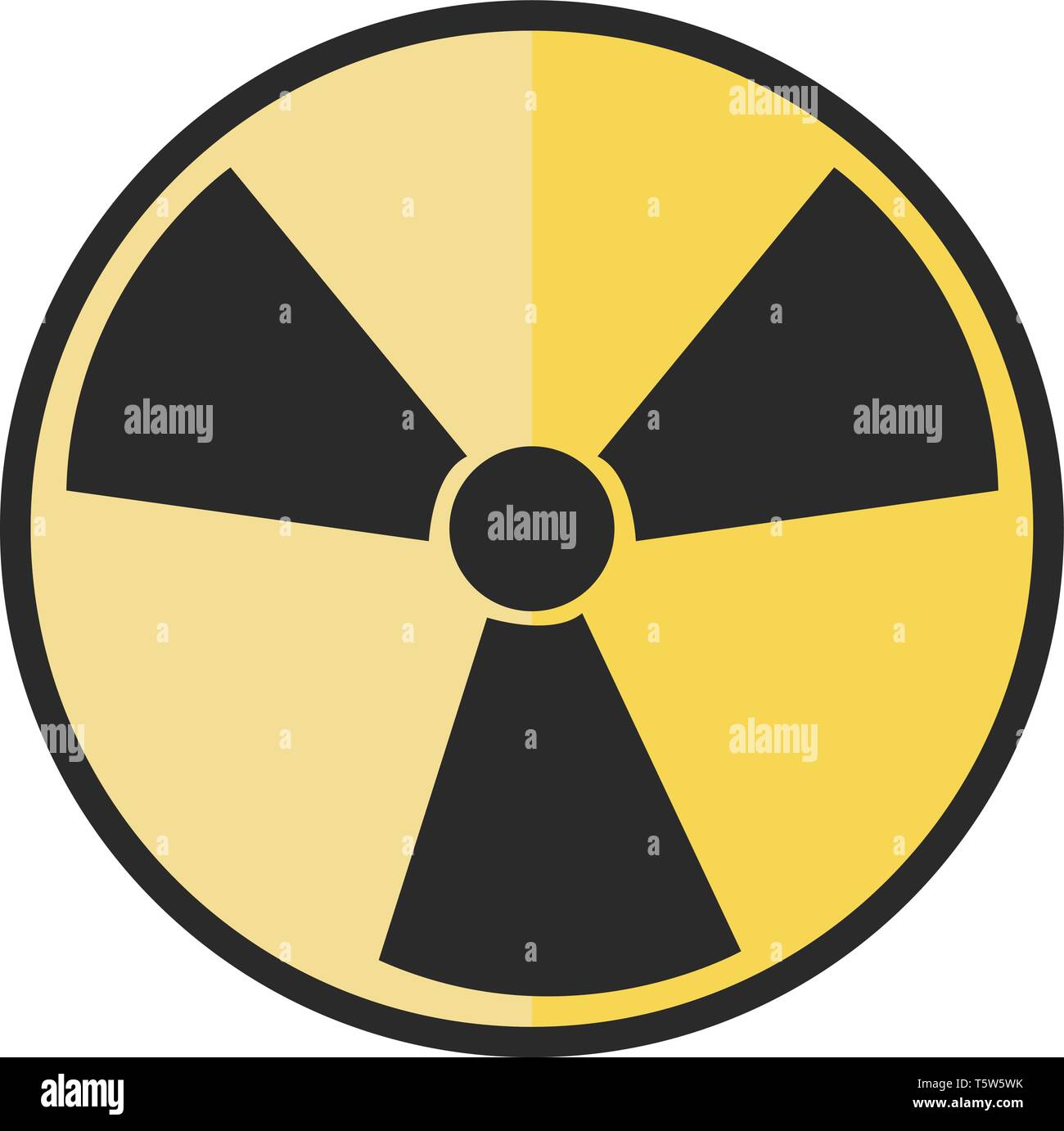 A hazards radiation warning sign vector or color illustration Stock