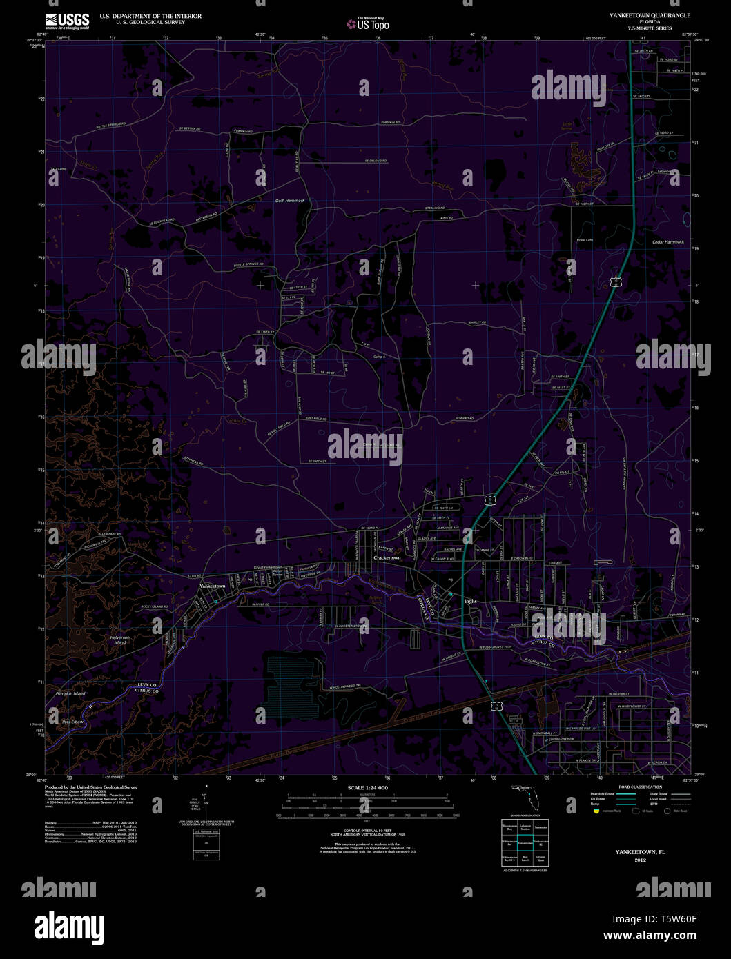 Yankeetown map hires stock photography and images Alamy