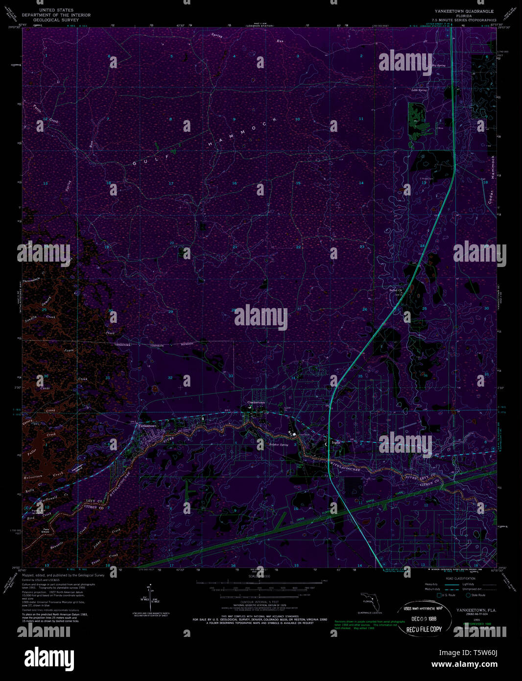 Map of yankeetown hires stock photography and images Alamy