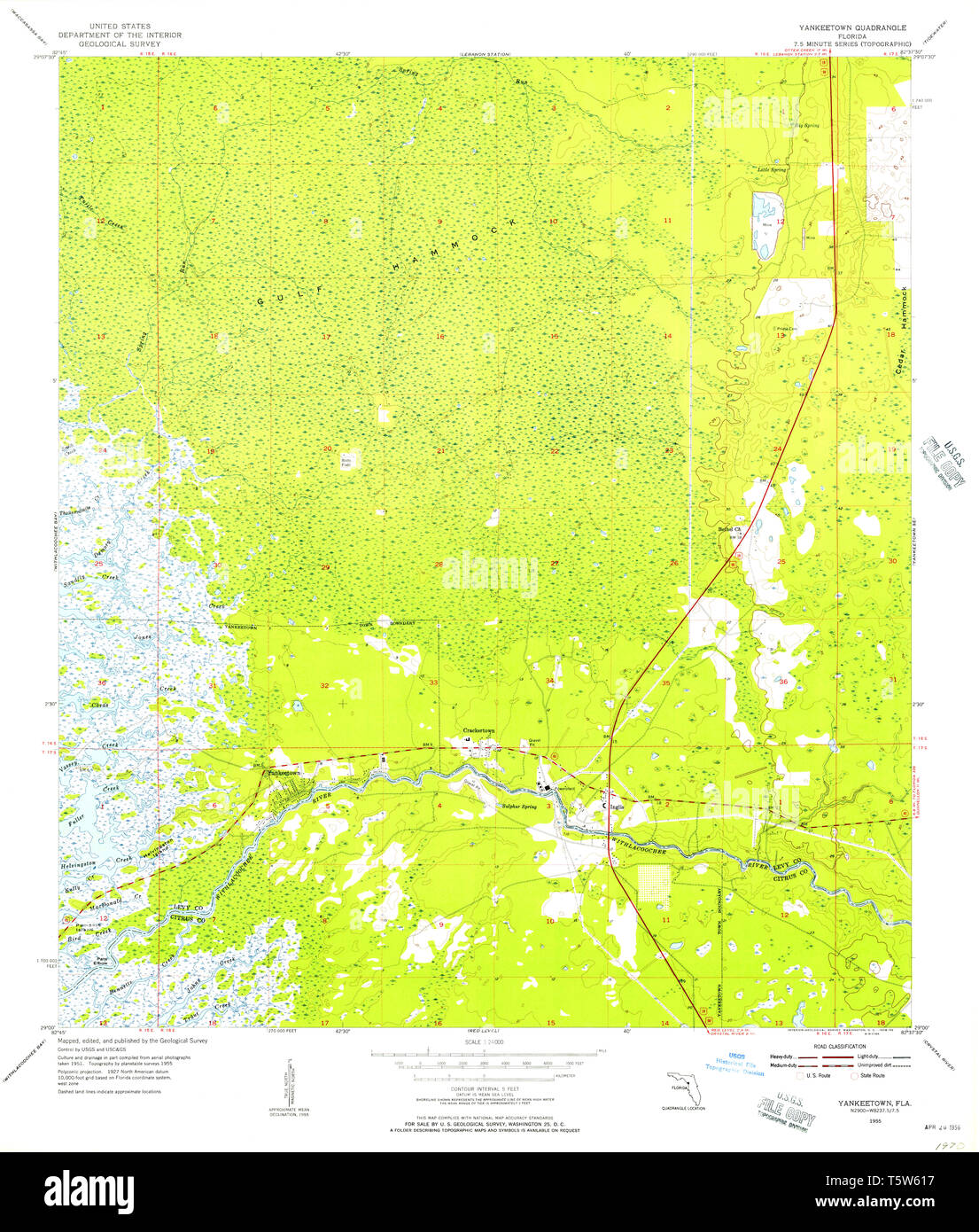 Map of yankeetown hires stock photography and images Alamy