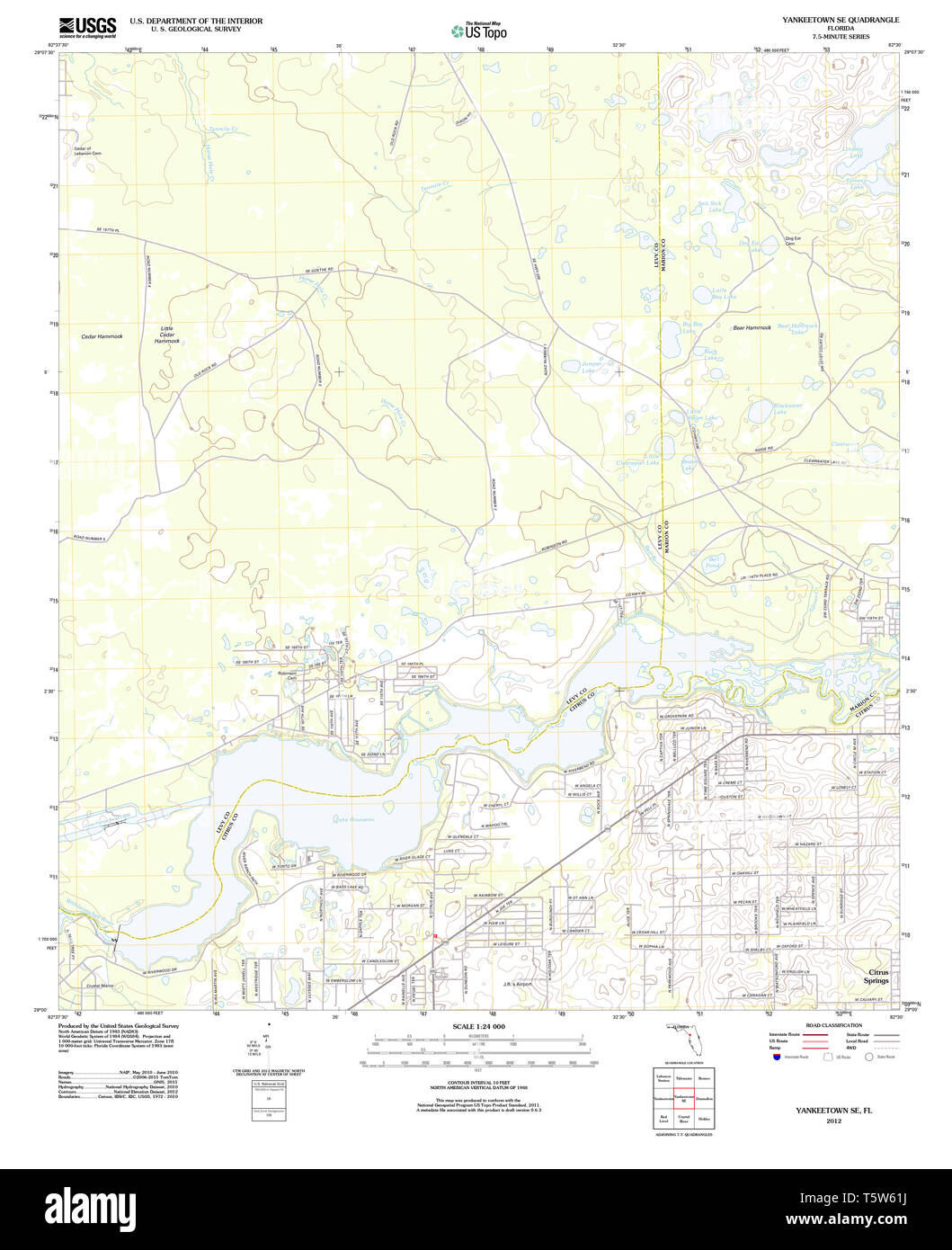Map of yankeetown hires stock photography and images Alamy