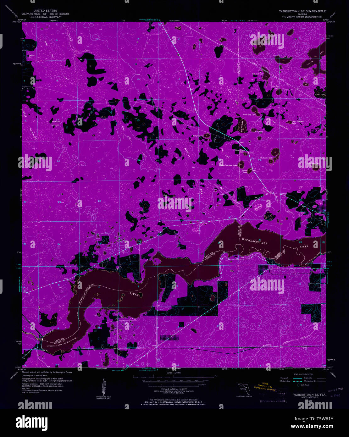 Yankeetown map hires stock photography and images Alamy