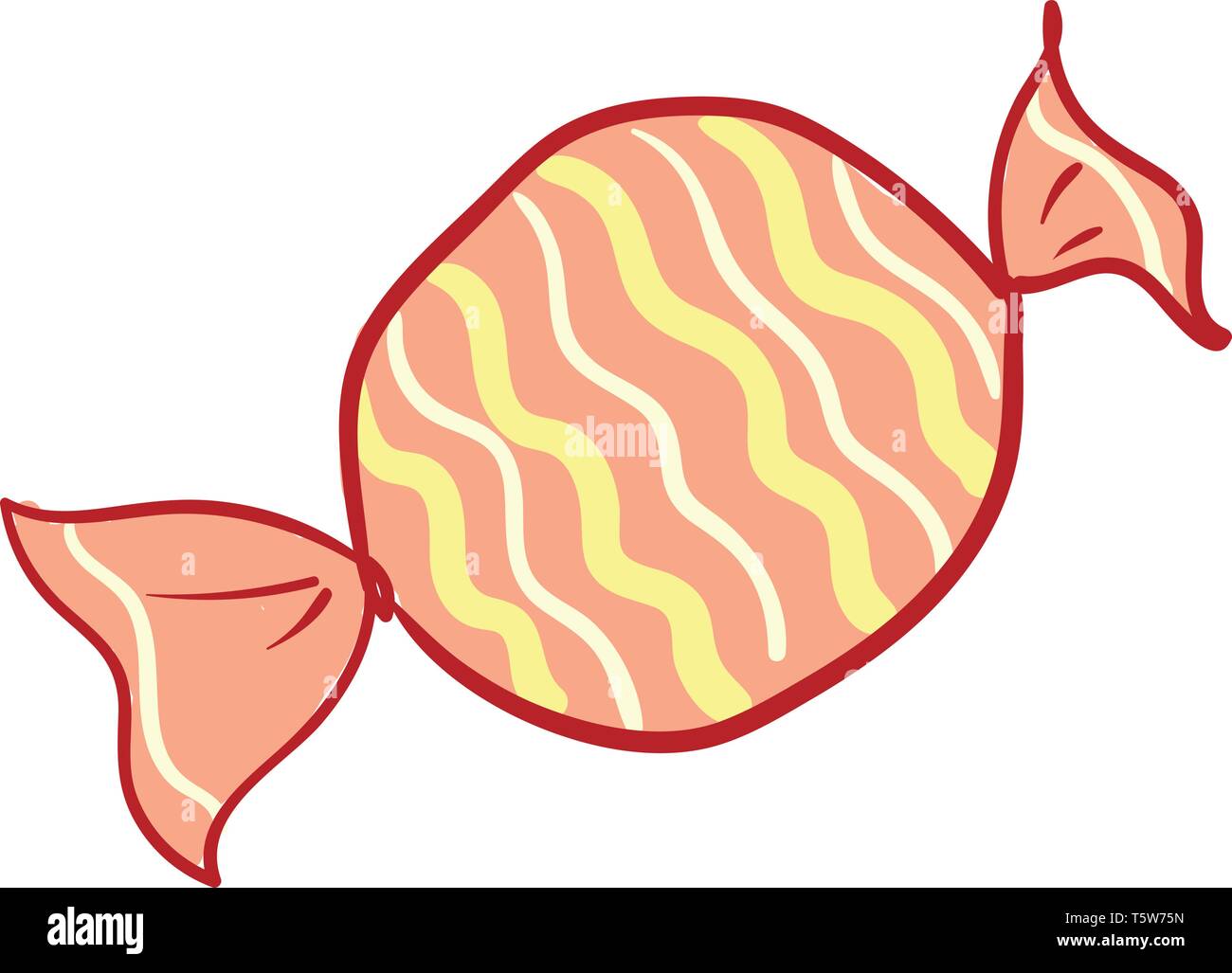 A square-shaped candy wrapped in a dark blue wrapper vector color