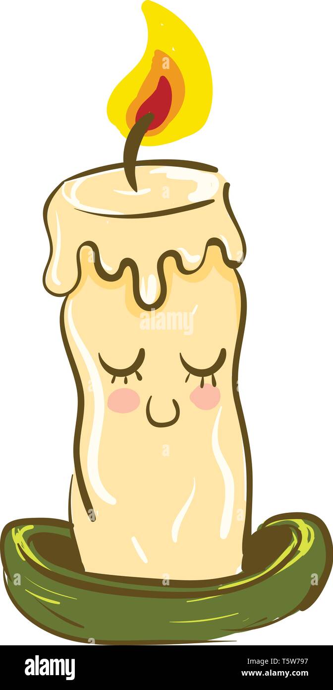 Lighted candle Stock Vector Images Alamy