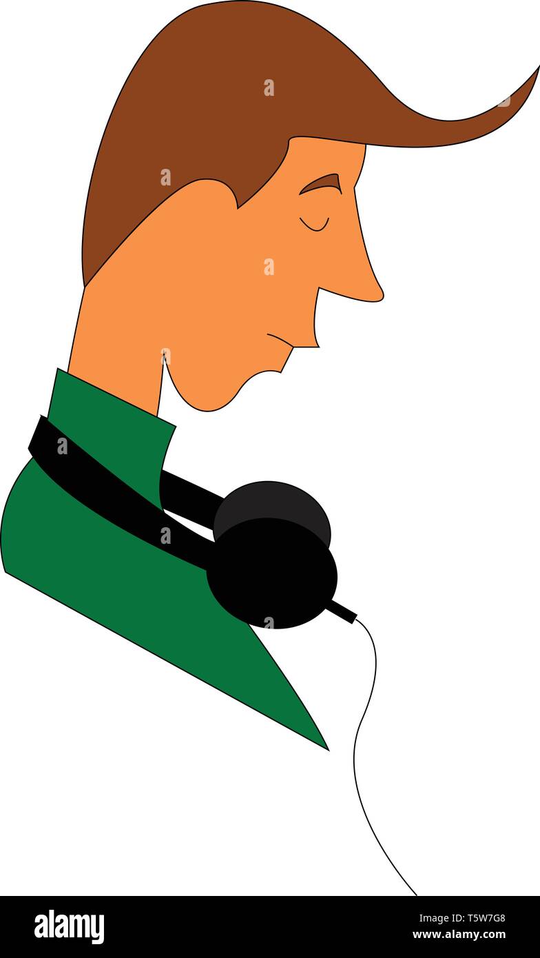 Side View Of A Boy With Brown Hair Wearing Black Headphones And Listening To Music Vector Color Drawing Or Illustration Stock Vector Image Art Alamy Hand drawn 2019 new corona virus wearing a mask figure. https www alamy com side view of a boy with brown hair wearing black headphones and listening to music vector color drawing or illustration image244573176 html