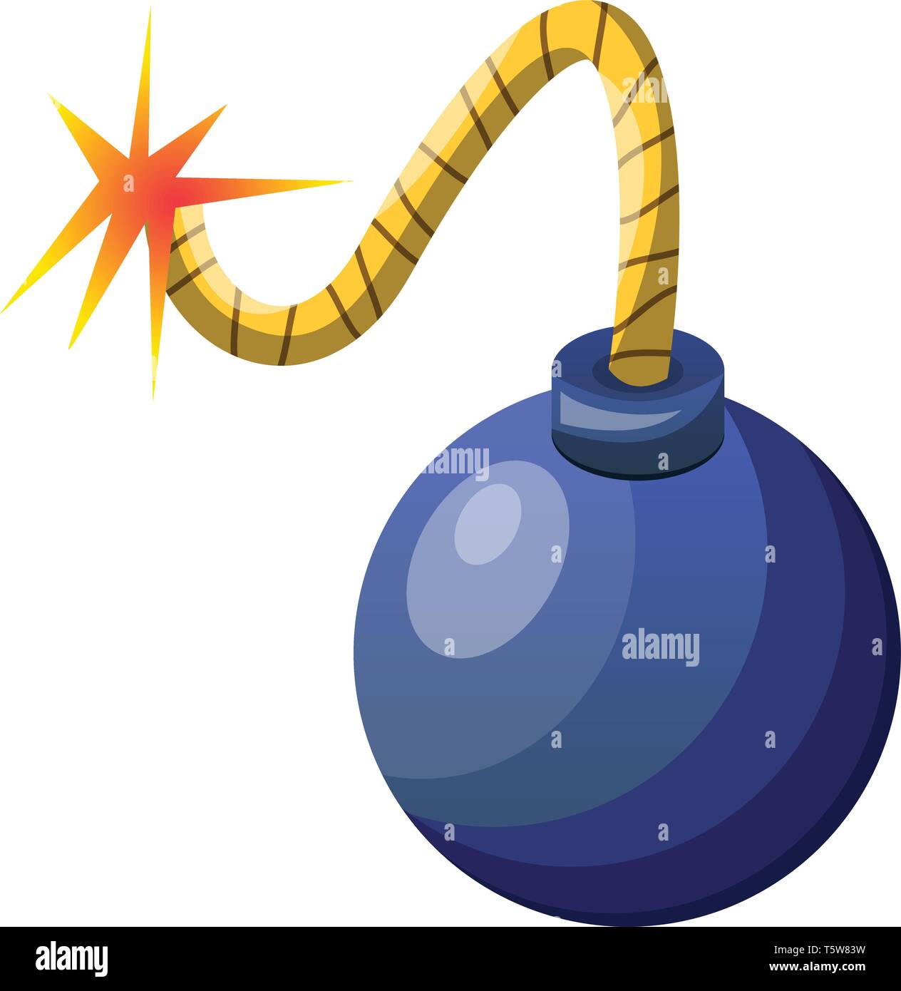 Blue bomb vector illustration on white background Stock Vector Image ...