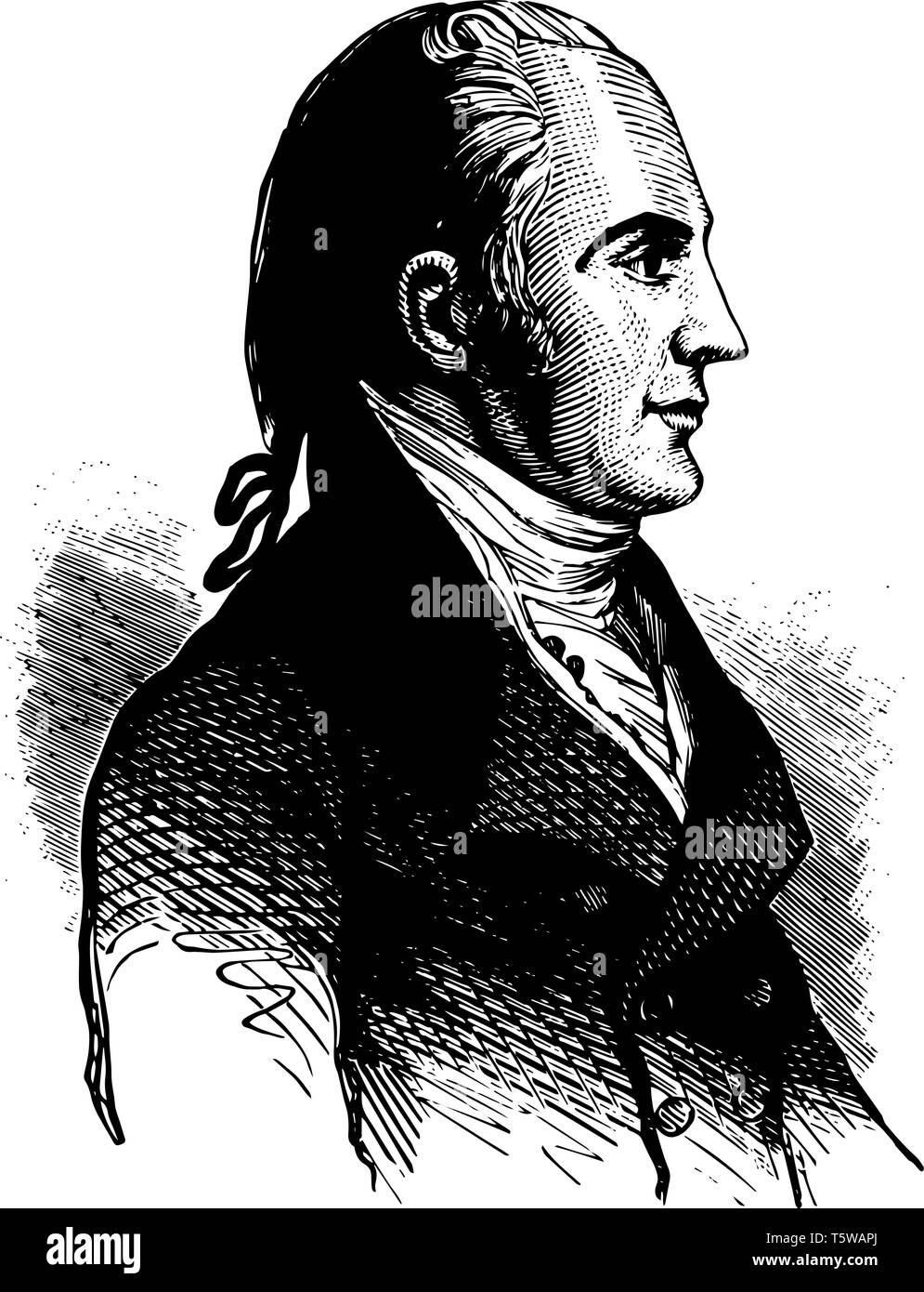 Aaron Burr 1756 to 1836 he was an American politician third Vice President of the United States from 1801 to 1805 attorney general and U.S. senator fr Stock Vector