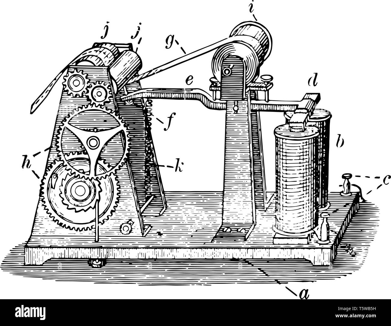 This Illustration Represents Morse Recorder Which Is Used To