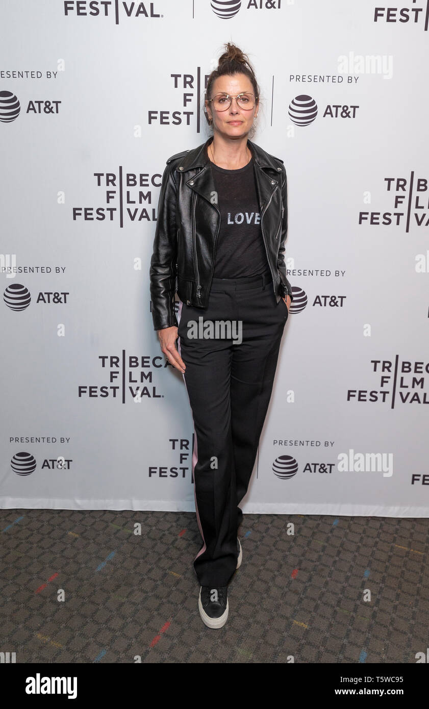 New York, NY - April 26, 2019: Bridget Moynahan attends world premiere of movie Crown Vic on Tribeca Film Festival at SVA Theatre Stock Photo