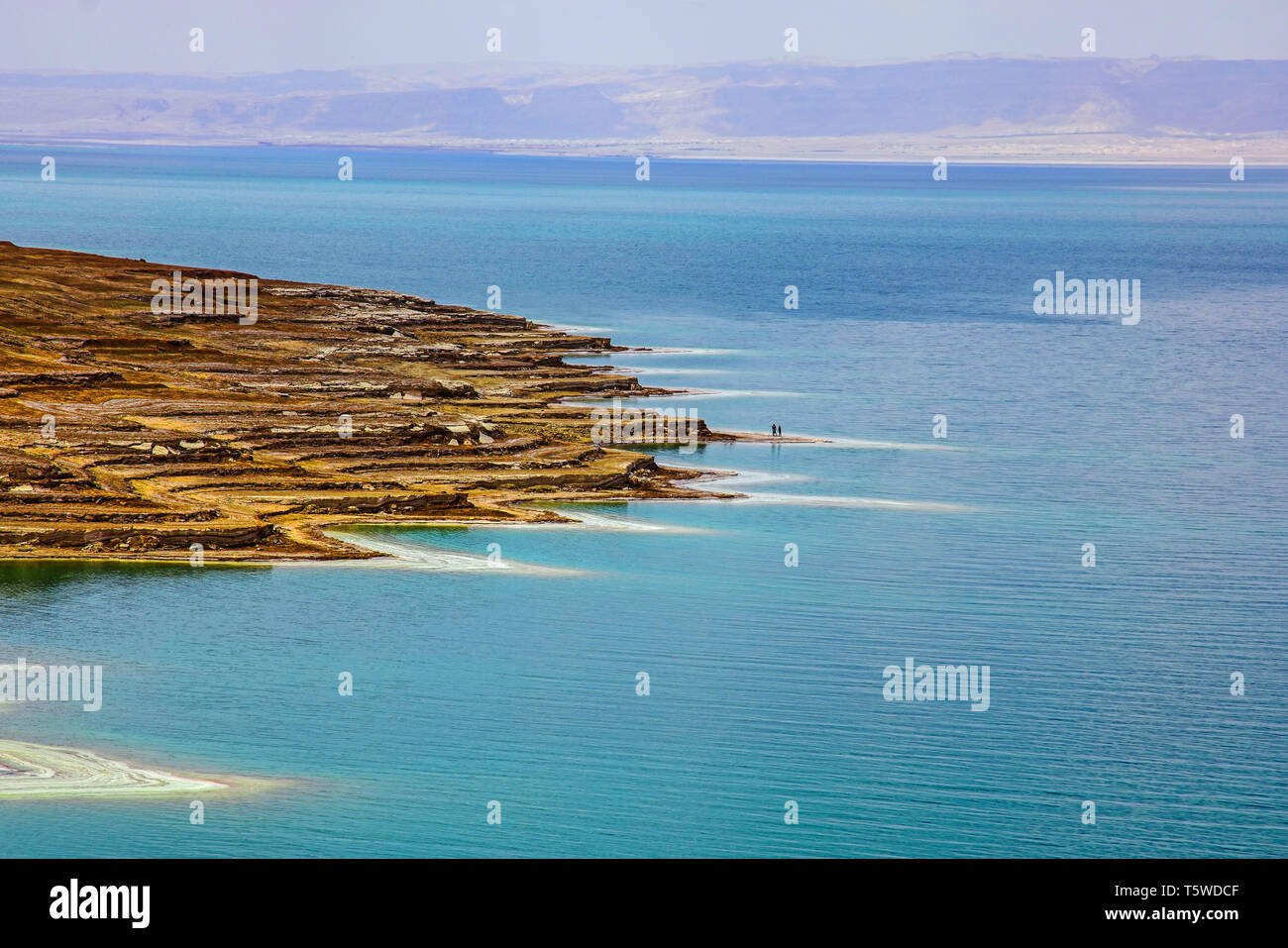 Panoramic landscape of the Dead Sea from Jordan side Stock Photo - Alamy