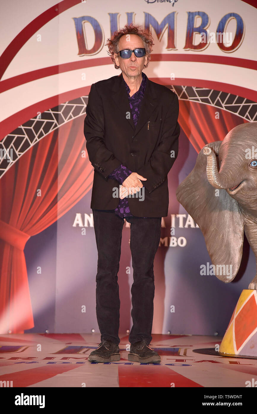 Photocall for 'Dumbo' at The Space Cinema Moderno in Rome, Italy.  Featuring: Tim Burton Where: Rome, Italy When: 26 Mar 2019 Credit:  IPA/WENN.com **Only available for publication in UK, USA, Germany, Austria,