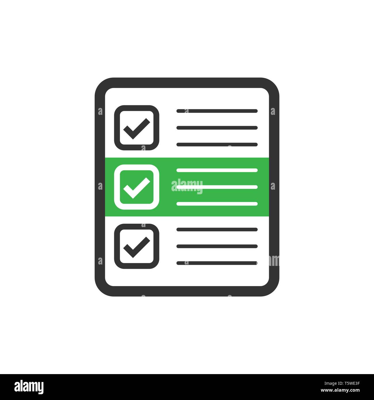 Survey green round flat isolated push button Vector Image