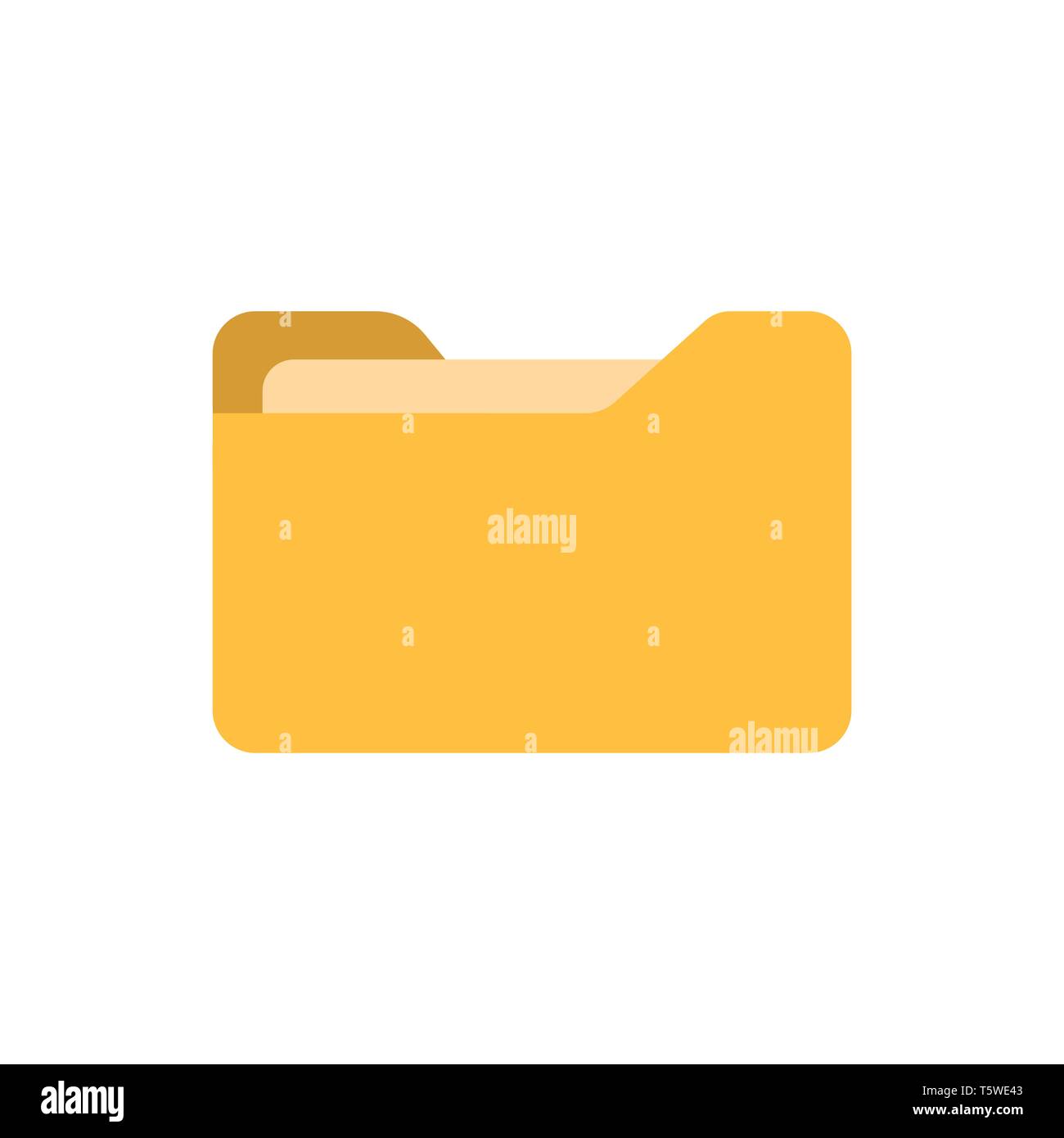 File folder icon in flat style. Documents archive vector illustration ...